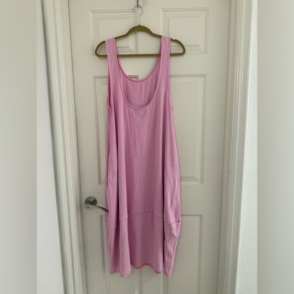 Free People FP Beach Perth Barrel Tee Midi Dress Large in Festival Bloom Pink - Picture 4 of 10